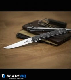 Boker Plus Zinker Urban Trapper Knife Marbled Carbon Fiber (3.5" Satin) 01BO726 -Boker boker plus urban trapper marbled cf BHQ 68521 dl