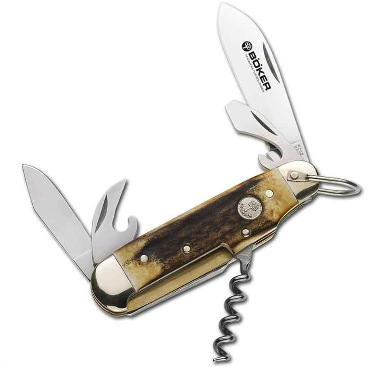 Boker Camp Knife, 4024 Stainless, Genuine Stag Handles 3 Boker Camp Knife, 4024 Stainless, Genuine Stag Handles