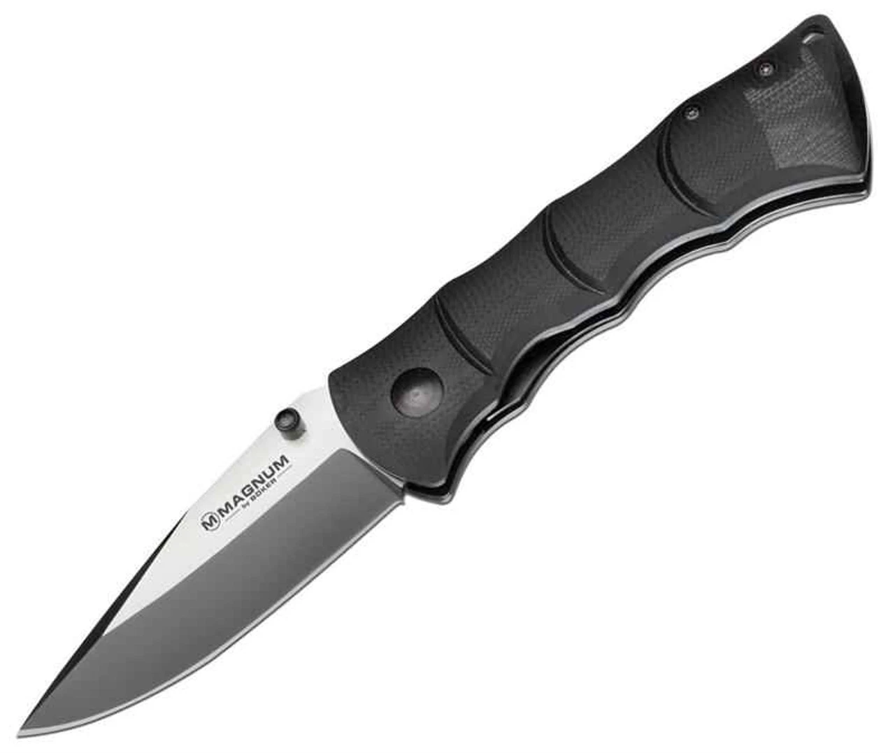 Boker Magnum Black Bamboo Large Folder, 440, Black G-10 Handle 3 Boker Magnum Black Bamboo Large Folder, 440, Black G-10 Handle
